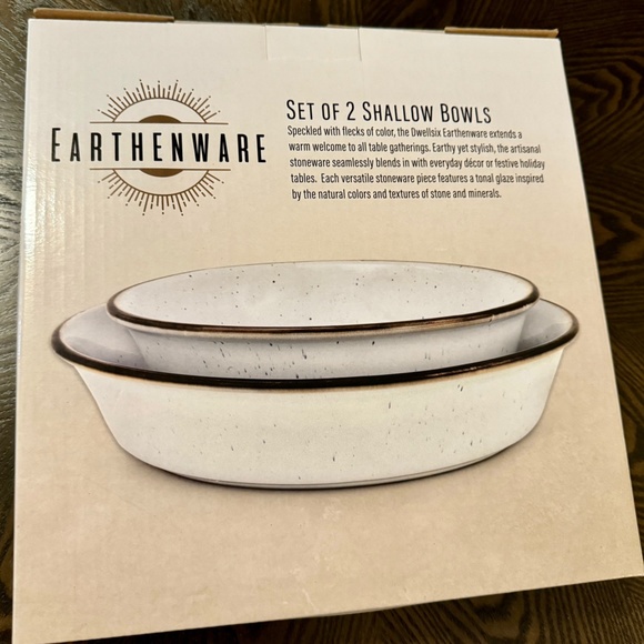 Earthenware Shallow Bowls - Picture 2 of 6